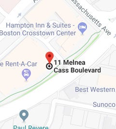 Google map showing 11 Melnea Cass Blvd